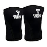 GORILLA SQUAD ニースリーブ スタンダード 7mmネオプレン 膝サポーター 筋トレ スクワット 左右セット ブラック M