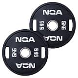 nga [ NGA ] ウレタンオリンピックプレート 5kg ペア(1.25kg 5kg 10kg 15kg 20kg 100kg 107.5kg 140kg 147.5kg 50mm径スリーブ用 グリッププレート ウェイトプレート 筋トレ ベンチプレス 重り ダンベル プレート バーベル 筋トレ器具 NOP-1000) 5kg