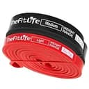 TheFitLife トレーニングチューブ 筋トレチューブ 懸垂チューブ (赤/黒)