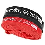 TheFitLife トレーニングチューブ 筋トレチューブ 懸垂チューブ (赤/黒)