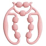 Suggee マッサージローラー 筋膜ローラー 挟む式 足 脚 腰 首 腕 太もも 筋膜 リリース ふくらはぎ 手持ち式 マッサージ ローラー 脚痩せ ストレッチ フィットネス グリッド ヨガ ローラー 初心者 室内 自宅 運動 便携 軽量 (F) 380g