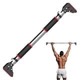 MRG(エムアールジー) [MRG] 懸垂バー 突っ張り 耐荷重200kg ドア用 チンニングバー 家庭用 筋トレ器具 トレーニングバー 大人用 工具不要 省スペース 自宅トレーニング (ブラック, Sサイズ(72~92cm)) 200kg