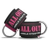 ALL OUT POWER GRIP PRO ALLOUT アンクルストラップ サイドレイズストラップ アンクルバンド ヒップアップ キックバック ヒップトレーニング 尻トレ お尻 美尻 ケーブルマシン トレーニングギア アンクル ジム トレーニング 筋トレ (ピンク)