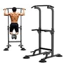 HANASUNOU 【日本企業】 ぶら下がり健康器 懸垂バー 懸垂マシン [コンパクト/耐荷重150kg/日本語説明書/2年保証/10段調節] 筋トレ チンニングスタンド フリースタンディング 合金鋼 (ブラック)
