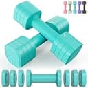 Sportneer ダンベル 可変式 各0.9kg~2.3kg調節可 2個セット 小型 多段階重さ調節 筋トレ器具 ダンベルセット トレーニング ホームジム 筋トレ ジム 自宅 女性向けデザイン 日本語取り扱い説明書付き 水色