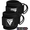 RDX アンクルストラップ ケーブル キックバッグ ヒップトレーニング 2個セット メンズ レディース WAN-A4 (ブラック)