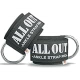 ALL OUT POWER GRIP PRO ALLOUT アンクルストラップ サイドレイズストラップ アンクルバンド ヒップアップ キックバック ヒップトレーニング 尻トレ お尻 美尻 ケーブルマシン トレーニングギア アンクル ジム トレーニング 筋トレ (ブラック)