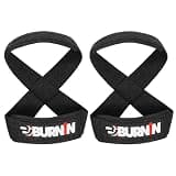 BURNIN 8の字リストストラップ エイトストラップ – 筋トレ・ウェイトリフティング・ジムトレーニング用 – 男女兼用,リストストラップ 手首 筋トレ リストラップ リフティングストラップ チンニング グリップ (S)