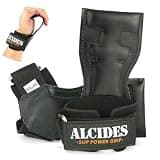 Alcides パワーグリップ 筋トレ ホワイト グローブ 握力補助 ラバー グリップ 懸垂 グローブ トレニンーグ用 ケガ予防 滑り止め アップグレード 男女兼用 左右セット チンニング デッドリフト 懸垂