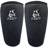 AZLIV ニースリーブ PRO 7mm アズリブ 筋トレ 膝サポーター スクワット ジム 高密度 左右セット PRO仕様 (シルバー, S)