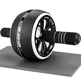 AUOPLUS 腹筋ローラー 膝マット付き アブホイール 静音 一輪 腹筋 トレーニング器具 筋トレグッズ エクササイズローラー 体幹 ストレッチ ダイエット器具 男性/女性 初心者/上級者 アブローラー 100kg