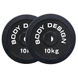 BODY DESIGN(ボディデザイン) ラバープレート 10kg(2枚セット)│ ラバータイプ バーベル ダンベル 兼用 10kg