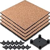 as known ジム トレーニング ゴム マット フィットネス ラバーフロア 50cm*50cm 2cm厚 1平米 ウッドカラー 4kg