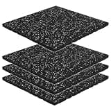 KaRaDaStyle ゴムマット ジムマット 20mm 防音 防振 床 ホームジム 筋トレ ダンベル トレーニング 衝撃吸収 ラバー gym mat 50角 (4枚セット/ホワイト) 4kg