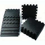 Alpidex ジョイントマット トレーニングマット EVA素材 防音 衝撃吸収 床保護 ホームジム 筋トレ エクササイズ ジムマット 30×30×1cm 21枚 1.95m2 ブラック 2kg