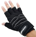 ＧＷ　ＳＰＯＲＴＳ GW SPORTS トレーニンググローブ 筋トレ グローブ リストラップ付き メッシュ仕様 7カラー 4サイズ S/M/L/XL メンズ レディース ユニセックス 正規品 (ブラック, M)