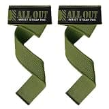 ALL OUT POWER GRIP PRO ALLOUT オールアウト リストストラップ リフティングストラップ 初心者~プロ対応 ブラック/レッド/グリーン/アーミーグリーン/ブルー (アーミーグリーン)