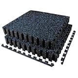 AIRHOP トレーニング ジョイントマット 60x60x1.4cm 厚手 2層構造 ゴム層付き EVA製 ホームジム 大判ジムマット 防振 防音 衝撃吸収 床保護