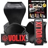 VOLIX パワーグリップ プロ 懸垂 デッドリフト 筋トレ トレーニング (レッド 小さめ) 762kg