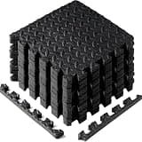 Yes4All イエスフォーオール(Yes4All) トレーニング用ジョイントマット エクササイズマット 防音 衝撃吸収 ホームジム 30cm×30cm×1.1cm×12枚セット(1.1m2) ブラック サイドパーツ付 KAL0