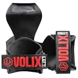 VOLIX パワーグリップ プロ 懸垂 デッドリフト 筋トレ トレーニング (レッド 大きめ) 762kg