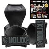 VOLIX パワーグリップ プロ 懸垂 デッドリフト 筋トレ トレーニング (ブラック 小さめ) 762kg