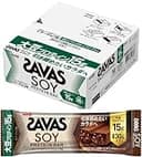ザバス(SAVAS) ソイプロテインバー ビターチョコ味 12本×1箱 たんぱく質15g ビタミン配合 バータイプ 明治