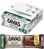 ザバス (SAVAS) ソイプロテインバー ビターチョコ味 12本×1箱 たんぱく質15g ビタミン配合 バータイプ 明治 15g