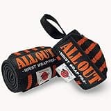 ALL OUT POWER GRIP PRO ALLOUT リストラップ ガッチリ固定 手首を痛めない 筋トレ ウエイトトレーニング 手首サポーター 男女兼用 正規品 オールアウト (オレンジ, 24インチ(61cm))