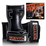 MOEVITA パワーグリップ 筋トレ パワー グリップ グローブ トレーニング 補助 手首 サポーター 握力補助 ケガ予防 滑り止め 耐摩耗 左右セット 男女兼用 (オレンジ,M)