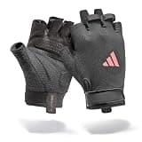 adidas(アディダス) エッセンシャル トレーニンググローブ エアロレディー素材(吸汗性、速乾性、透湿性、保温性) ブラック/ピンクロゴ XS ADGB-15000PK