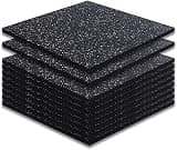 Generic ジムマット ゴムマット ラバートレーニングマット 500×500mm 厚手15mm 防振 防音 EPDM 衝撃吸収 筋トレ マット ジム用マット ジム フロアマット 高硬度 高密度 業務用 ラバーマット エクササイズ フィットネス ダンベルマット (ホワイト, 10枚セット) 3.2kg