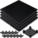 as known ジム トレーニング ゴム マット フィットネス ラバーフロア 50cm*50cm 2cm厚 4枚セット 1平米 ピュアブラックカラー