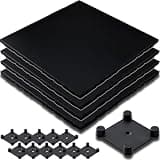 as known ジム トレーニング ゴム マット フィットネス ラバーフロア 50cm*50cm 2cm厚 4枚セット 1平米 ピュアブラックカラー 4kg