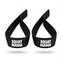 【BIG3専門トレーナー監修】SQUAT MANIA リストストラップ ショートタイプ 筋トレ 握力補助 左右セット デッドリフト 懸垂 プル系 背中トレーニング スクワットマニア スクマニ