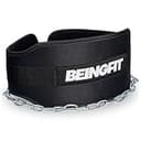 Beingfit ディッピングベルト,チンニング,ディップスベルト,チェーン付き ウエイト ベルト,トレーニングベルト,ディップス スクワット 荷重ベルト メンズ レディース チンニングベルト 懸垂 ベルト (ブラック)