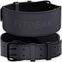 FITPEAK トレーニングベルト 【プロ仕様の本牛革】 パワーベルト 筋トレ 本牛革 腰 ベルト ウェイトリフティング フルブラック Sサイズ