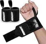 Being fit Beingfit リストラップ 筋トレ ウエイトトレーニング 正規品 2個セット 男女兼用 手首 サポーター 固定 ベンチプレス リストバンド リストストラップ リストサポーター 13/18/24インチ 洗濯可 多色展開 (ブラック, 12インチ)