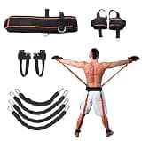 Sunsign スピードと敏捷性 抵抗バンド トレーナー 垂直ジャンプ スクワット ボクシング MMA テコンドー 空手 バウンス ソフトボール バスケットボール バレーボール フットボール トレーニング用 (ブラック)