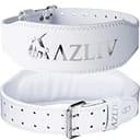 AZLIV トレーニングベルト AZ7 筋トレ 【巻いた瞬間に馴染む】 ジム ベルト パワーベルト MFレザー 高耐久 アズリブ (ホワイト, M)