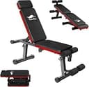 CuteeFox トレーニングベンチ フラットベンチ インクラインベンチ デクラインベンチ 折り畳み式 収納便利 耐荷重300KG ホームジム ベンチプレス 筋トレ 日本語説明書付き PD307-BHDJ (赤)