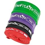 TheFitLife トレーニングチューブ 筋トレチューブ 懸垂チューブ (赤/黒/紫/緑)
