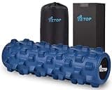 TETOP(テートップ) 5年保証 TETOP フォームローラー 筋膜リリースローラー ストレッチローラー 体のラインに合わせる 割れない 中実 細め 軽い マッサージ ヨガポール エクササイズ トレーニング 600g 40*12.5CM 500KG耐荷重 ブルー 600g