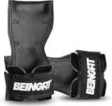 Being fit Beingfit パワーグリップ 筋トレ ジム 握力グリップ 筋トレグッズ グローブ 正規品 2個セット 男女兼用 トレーニングギア デッドリフト (ブラック)