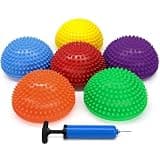 Yes4All イエスフォーオール(Yes4All) バランスポッド マルチカラー 16×8cm ハンドポンプ付き エクササイズボール 体幹トレーニング 半円型 6個セット ZS2H 200kg