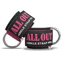 ALLOUT アンクルストラップ サイドレイズストラップ アンクルバンド ヒップアップ キックバック ヒップトレーニング 尻トレ お尻 美尻 ケーブルマシン トレーニングギア アンクル ジム トレーニング 筋トレ (ピンク)