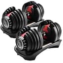 LEADING EDGE アジャスタブルダンベル 24kg 2個セット 簡単 15段階 重量調節 安全ロック 握りやすい 省スペース 可変式ダンベル 筋トレ トレーニング器具