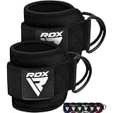 RDX アンクルストラップ ケーブル キックバッグ ヒップトレーニング 2個セット メンズ レディース WAN-A4 (ブラック)