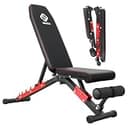 WASAI(ワサイ) トレーニングベンチ 可変式 耐荷重300kg 組立不要 4WAY(インクライン/フラット/デクライン/シットアップ) 折りたたみ ダンベルベンチ 自宅 (MK037)