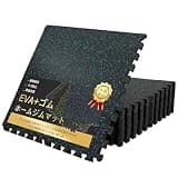 SINO ジムマット 60×60cm 厚さ2cm 大判トレーニング 2層構造(ゴム+EVA) 床保護 防音 衝撃吸収 耐震 キズ防止 ジョイント 筋トレ エクササイズ フィットネス トレーニング器具用 自宅 ホームジム プロ仕様(ブルー 4枚) 1.1kg